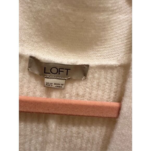 LOFT Blue and White Stripe Pullover Modern Poncho Oversize XS/S New - Picture 4 of 6